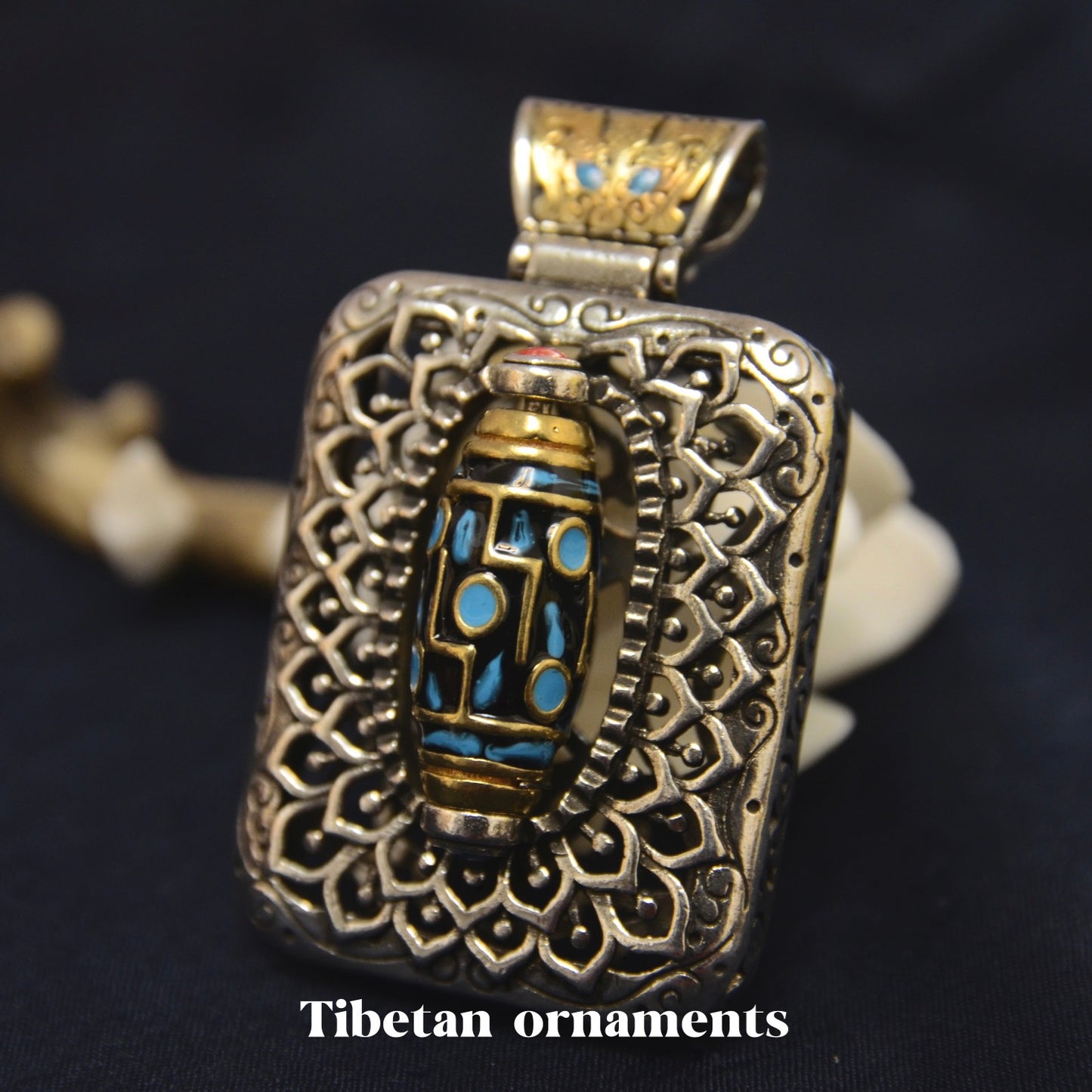 Tibetan Dzi Bead Pendant