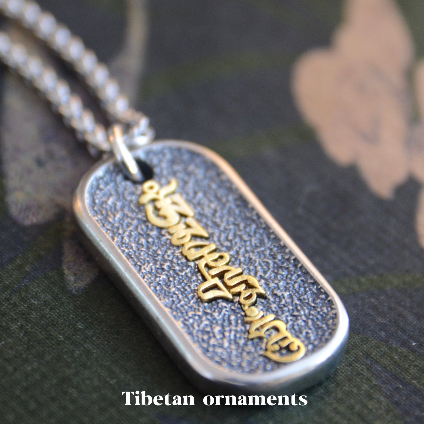 Tibetan ethnic style Sterling Silver six-word Pendant