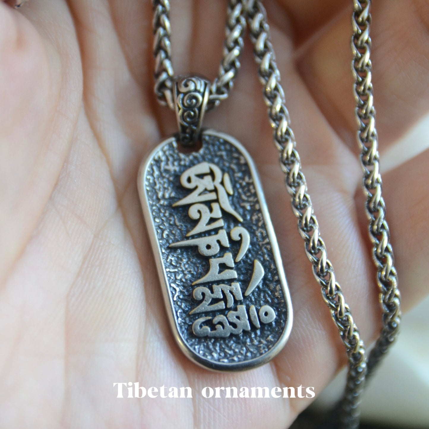 Tibetan ethnic style Sterling Silver Zakiram Pendant