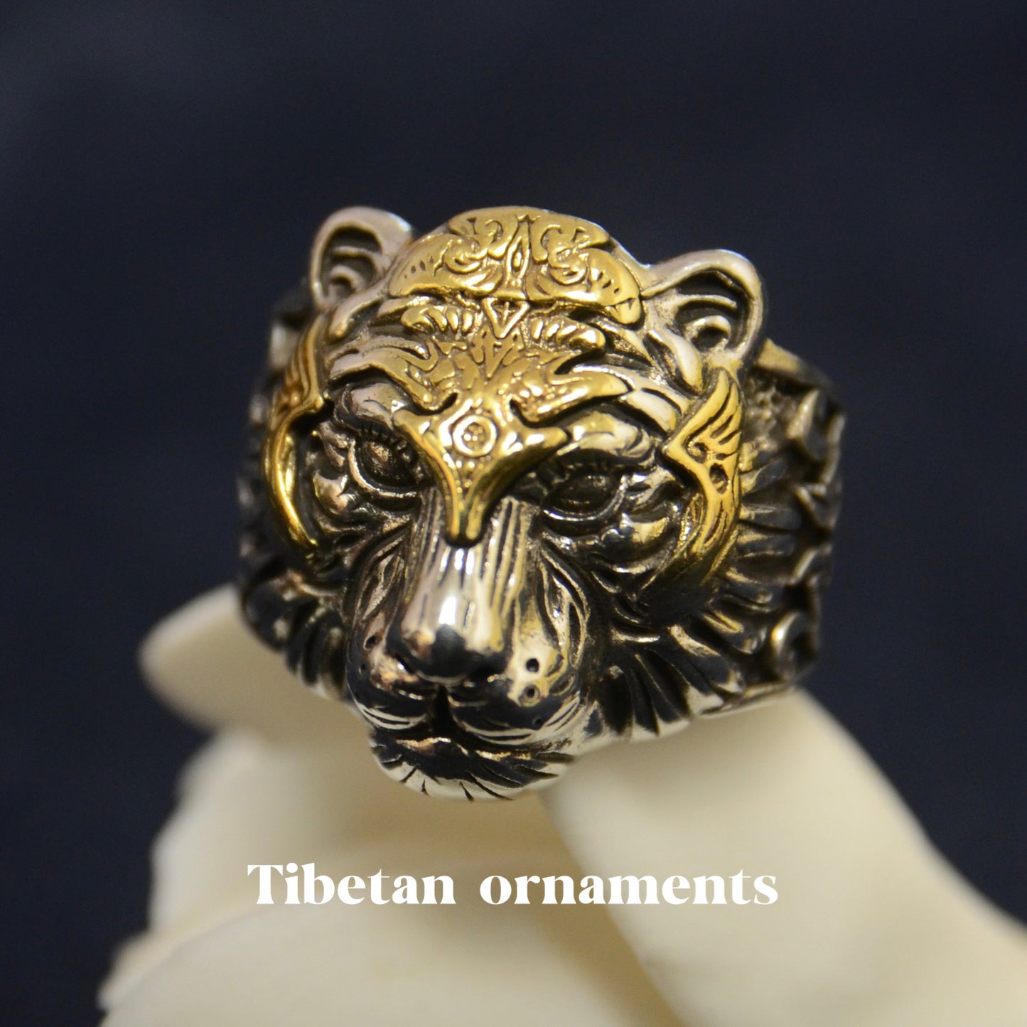 Badass Sterling Silver Tiger Head Ring