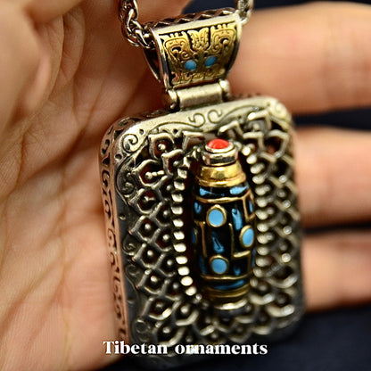 Tibetan Dzi Bead Pendant