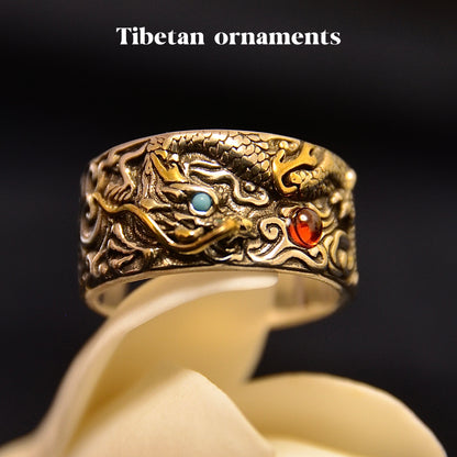 Silver Dragon Legacy - A Silver Dragon Pattern Ring of Majesty and Protection