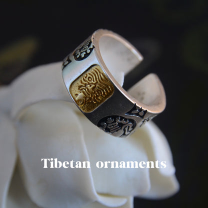 Tibetan ethnic style Sterling Silver Zakiram Ring